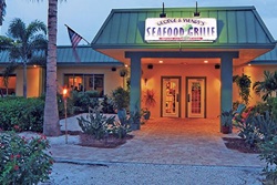Pet friendly restaurant in Sanibel, Florida George and Wendy's Sanibel Seafood Grille